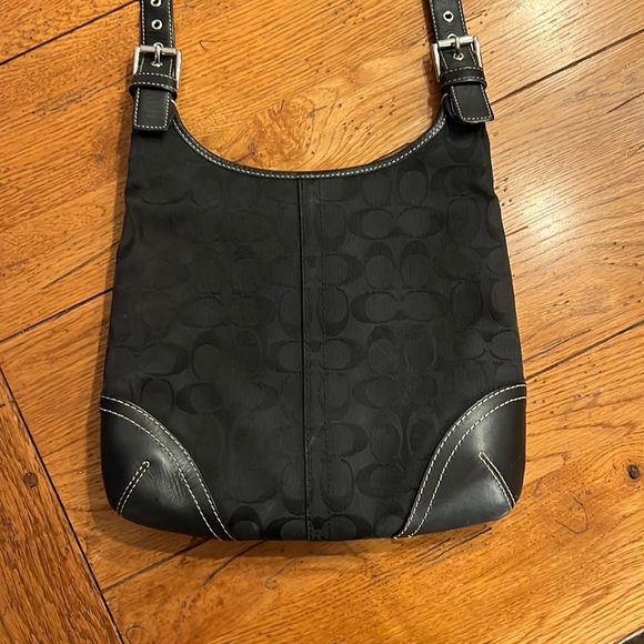 Coach Bags Coach Hamptons Signature Hippie Crossbody Bag In Black